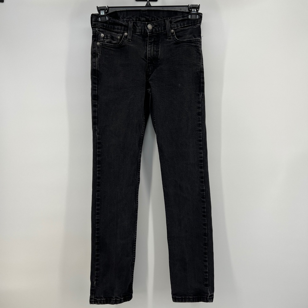 Levis 511 Slim Fit Jeans Mens 29x32 Washed Black Denim